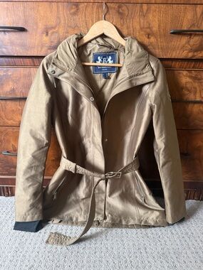 B Vertigo golden brown rain coat